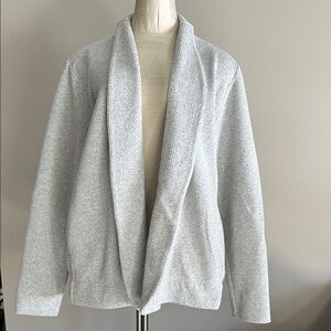 Lands' End Light Gray Textured Blazer